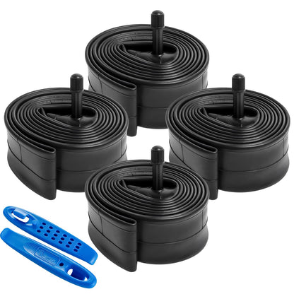 4-PCS 26" Bike Tubes 26x1.75/2.125 AV32mm Schrader Valve 26" Bicycle Tubes Compatible with 26 x 1.75 26x1.90 26x1.95 26x2.0 26x2.10 26x2.125 Bike Bicycle Tire Tubes
