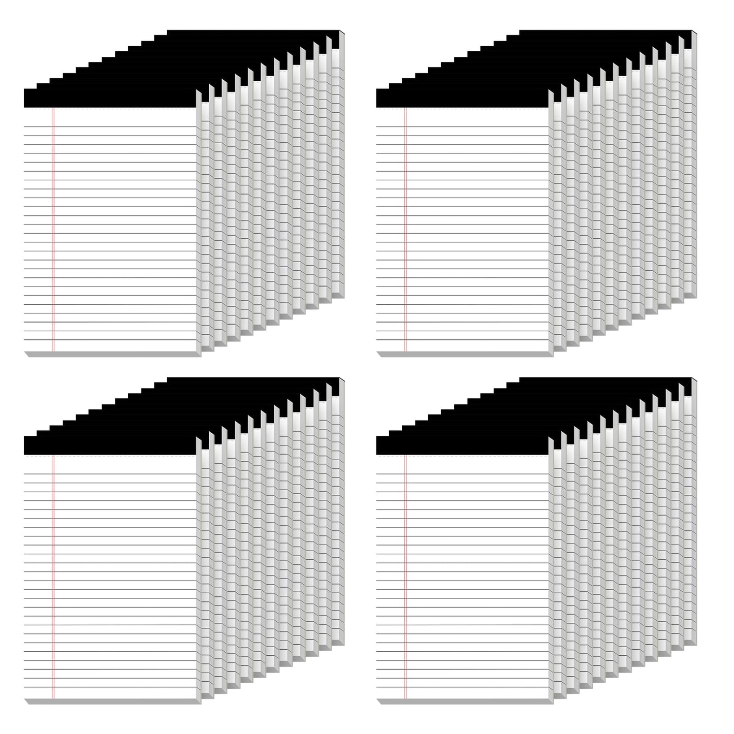 Nichela 5" x 8" Note Pads 48 Pack of Legal Pads 30 Sheets Notepad College Ruled Small Writing Pads Perforated Pages Paper Pads 80GSM Heavyweight Paper Note Pads for Home, Office, or School