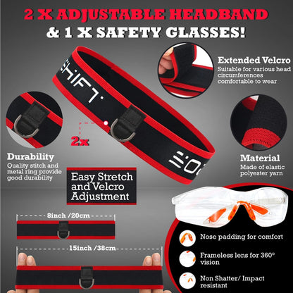 Soul Shift Boxing Reflex Ball – 4-Level Family Training Pack | Safety Glasses + Reaction Ball + 2 Headbands | Improve Focus, Reflexes, Agility & Hand-Eye Coordination | MMA