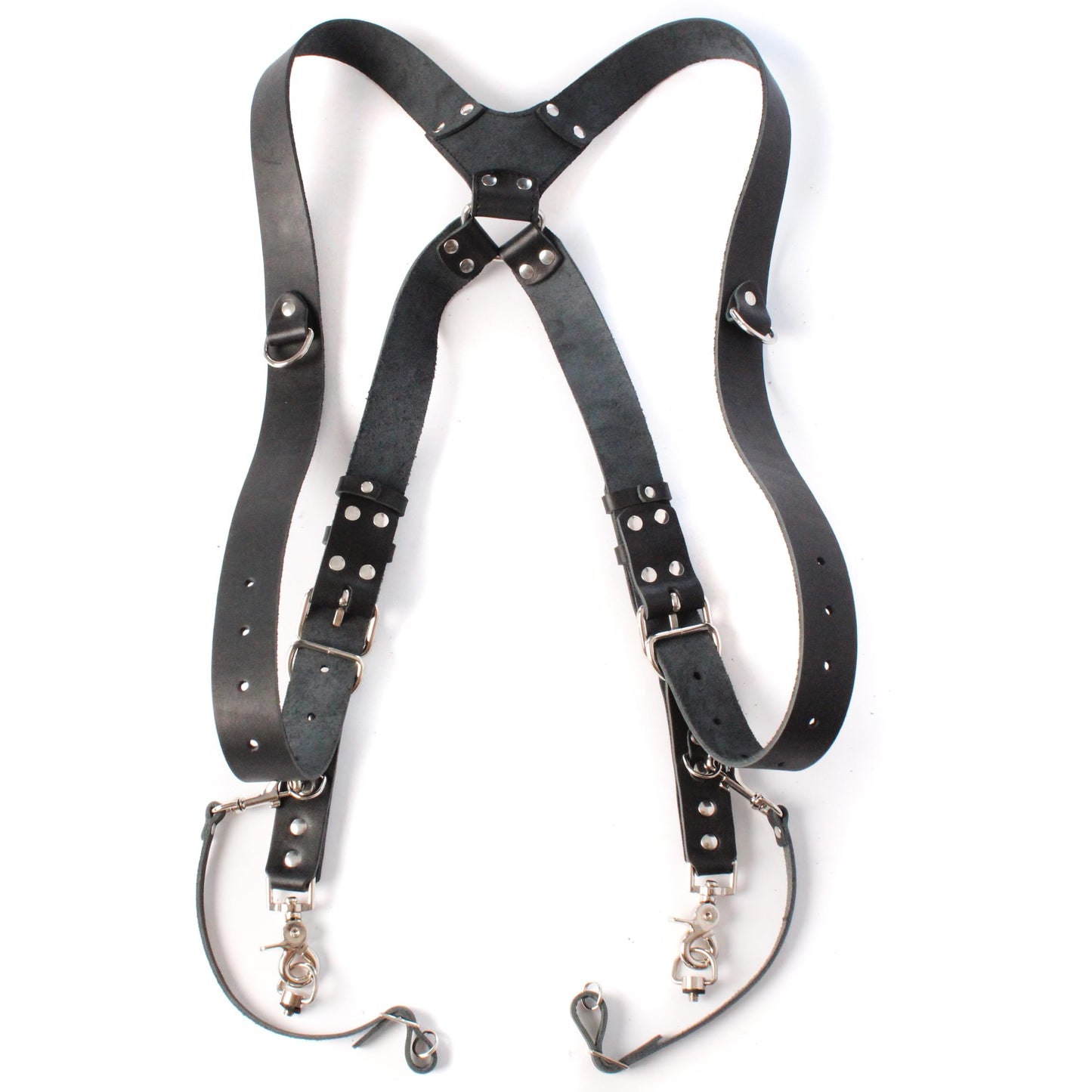 Leather Double Camera Strap - Shoulder Dual Camera Harness - Leather Strap for Two Cameras - Photographers Gear
