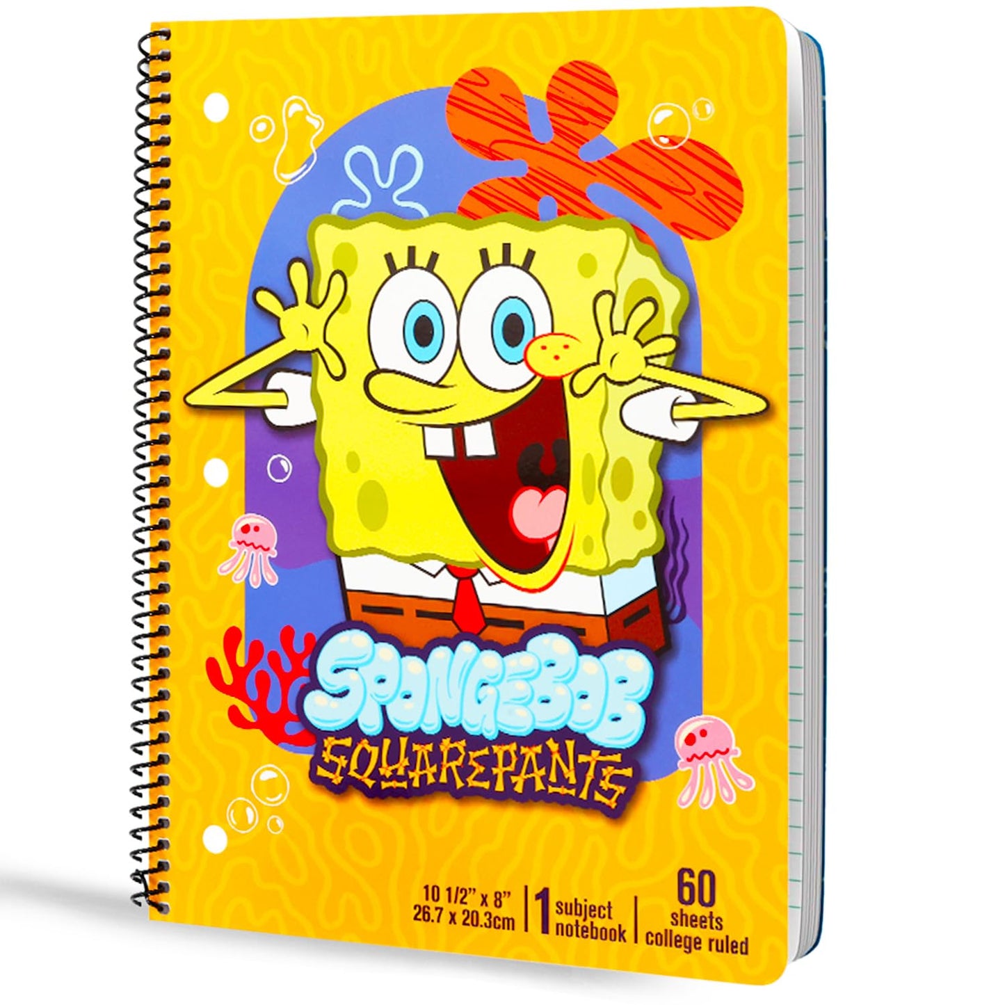 Spongebob Squarepants Spongebob School Supplies Set - Bundle with 2 Spiral Notebooks, Stickers, More Classroom Office Supplies for Kids, Boys, Girls