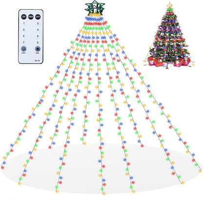 Christmas Tree Lights with Remote 280 LEDs Christmas Lights for Tree with 8 Lighting Modes, Timer and Memory Function, Indoor Outdoor String Lights for 4 ft-7 ft Xmas Tree Decorations(Multicolor)