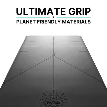 Plyopic. Ultra-Grip Pro Yoga Mat – EXTREME Non-Slip Performance - Dry & Wet Grip - Alignment Lines - Comfortable & Sweat Resistant - For Yoga, Pilates, Exercise, Workout, Bikram & Hot Yoga