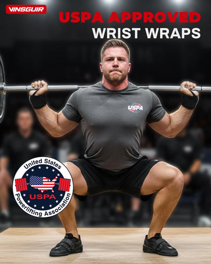 VINSGUIR Wrist Wraps for Weightlifting, [USPA Approved] 21'' Lifting Straps for Wrist Support with Heavy Duty Thumb Loop, Gym Wrist Brace for Working out, Crossfit, Powerlifting, for Men&Women
