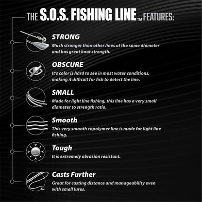 Trout Magnet Leland's Lures S.O.S. Fishing Line, Fishing Equipment and Accesories, 350 yd, 4 lb Test, (87665)