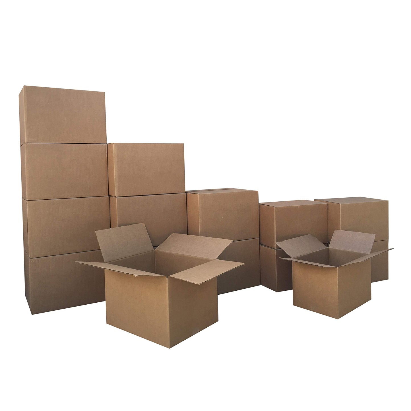 Amazon Basics Moving Boxes Kit, Small and Medium, Brown, 15-Pack