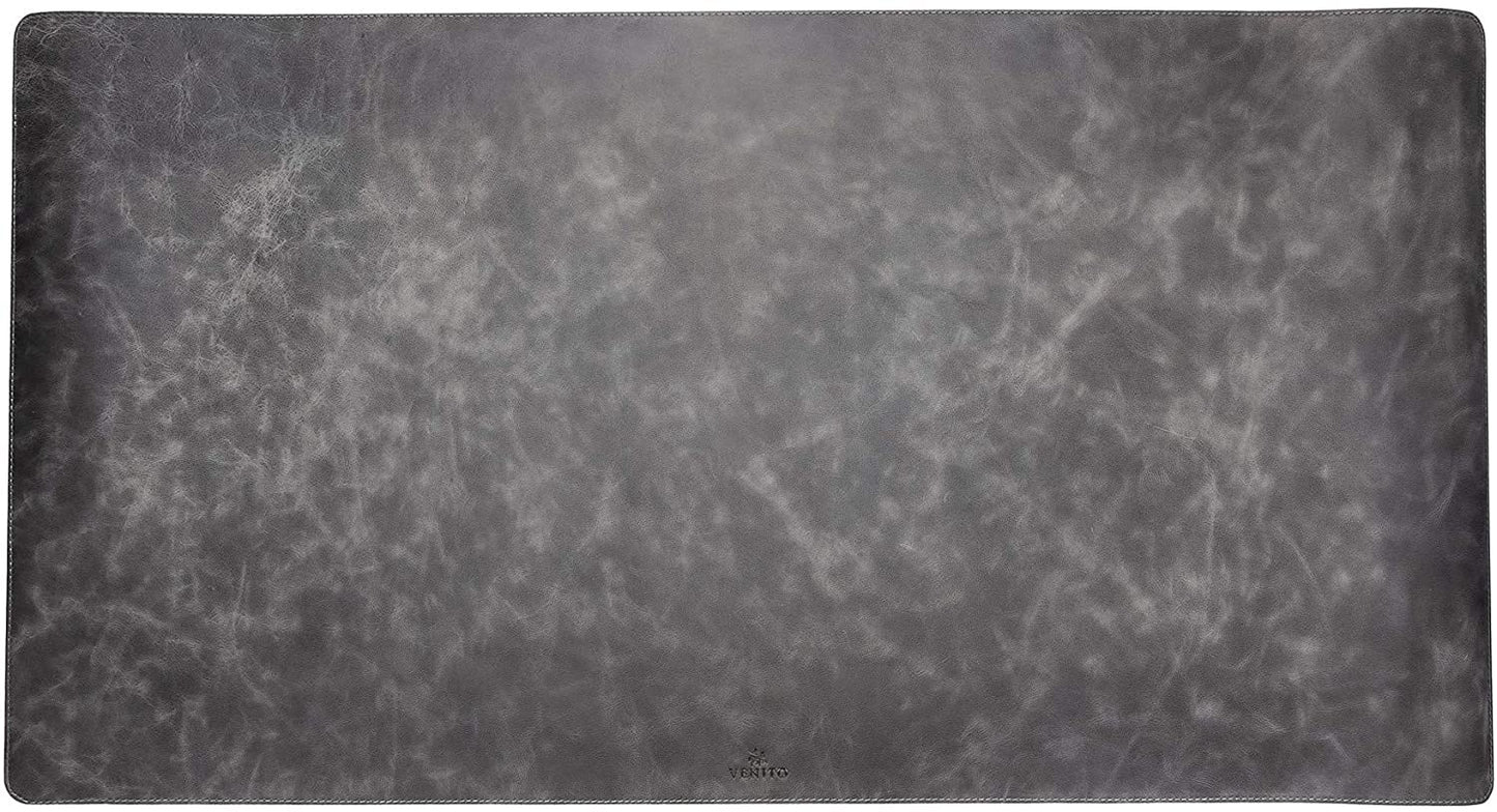 Venito Premium Leather Desk Pad Mat (31.5 X 14.6 inch) - Medium Desk Mat for Keyboard and Mouse Home Office Accessories (Faded Gray)*