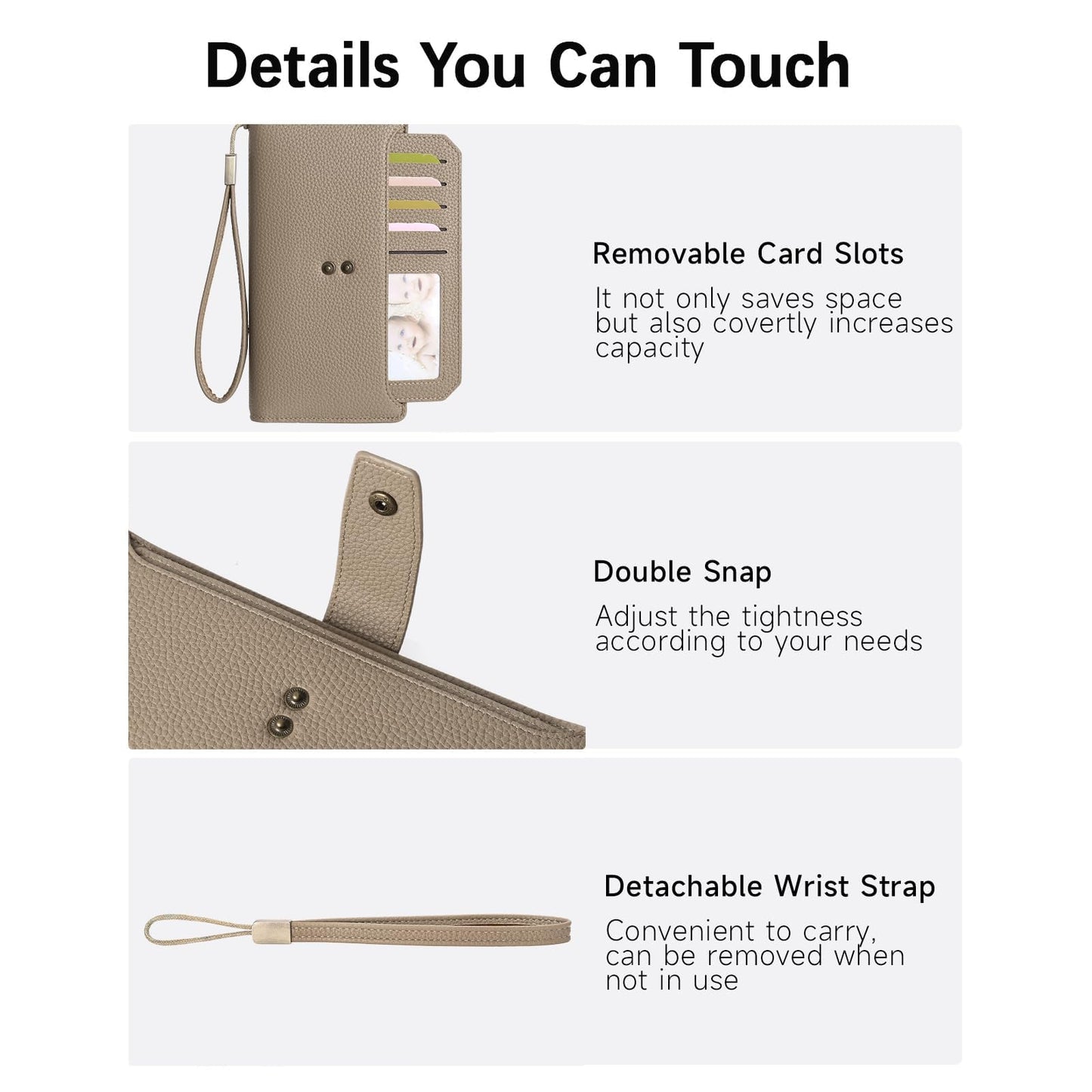 GAEKEAO Womens Wallet RFID Blocking Large Capacity Vegan Leather Card Holder Wristlet Clutch with 32 Card Slots 4 ID Windows