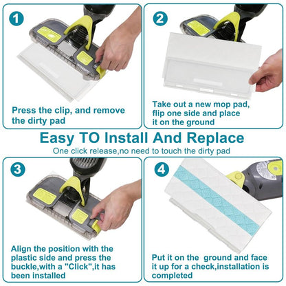 20-Pack Disposable Absorbent mop Replacement Pads Compatible with VM252 VM251 VM250 VM200 VC205 QM250 Models, Essential Replacement Accessories for Household Vacuum mops