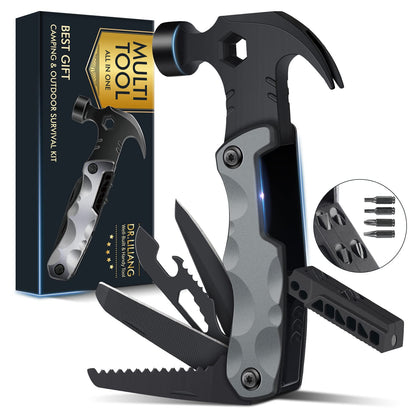 Multitool Fathers Day Dad Gifts from Daughter and Son, Camping Accessories, 13 in 1 Survival Multi Tools Hammer, Christmas Cool Gadgets for Adults Him Boyfriend Husband Grandpa Women Birthday