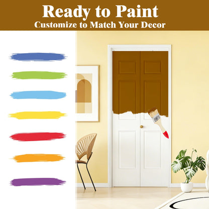 Bifold Door for 30" x 80" Opening, Raised Textured 6-Panel Hollow Core Closet Door with Hardware Kit, Interior Folding Barn Doors Panels, White Primed
