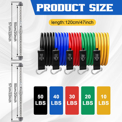 CraftyDream Adjustable Resistance Band Wall Anchor Set, Load Capacity Over 2000 Lbs, 100cm Aluminum Rail with 150lb Bungee Set, for Fitness Bands, Strength Training, Rehabilitation, and Home Exercise