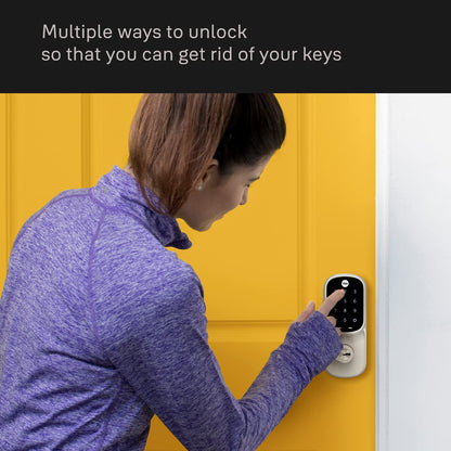 Yale Assure Lever - Keypad Lever Lock (for Doors with no deadbolt) - Keyless Entry with pin Code Unlocking and one-Touch or Auto-Locking - Black Suede