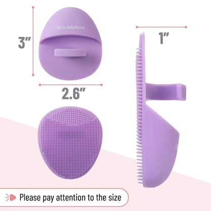 Slick- Silicone Facial Cleansing Brush, 4 Pack, Silicone Face Scrubber Exfoliator