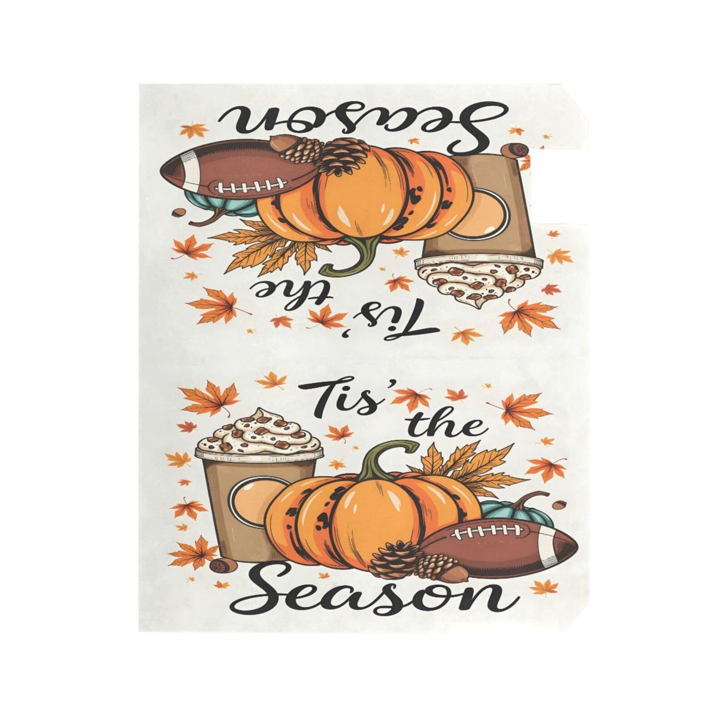 Fall Autumn Maple Leaf Pumpkin Football Magnetic Mailbox Cover MailWraps Garden Yard Home Decor for Outside Standard Size-18"x 20.8"