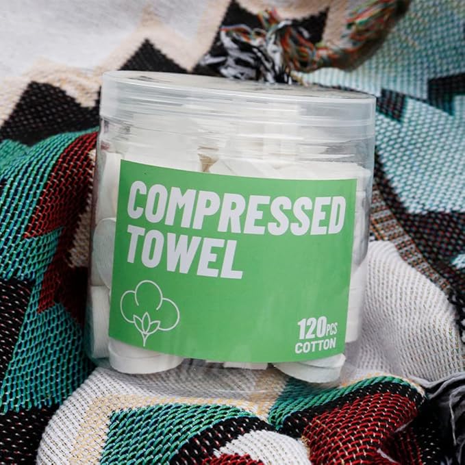 120 Pcs Mini Compressed Towels, Disposable Face Compressed Towel, Compressed