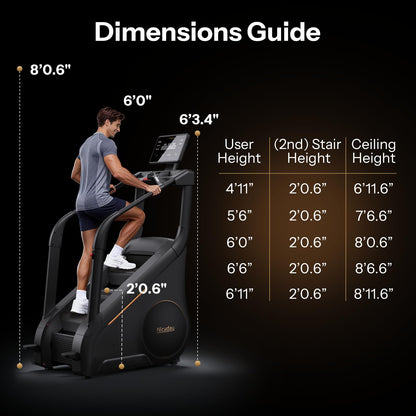 Niceday Stair Stepper Master at Home, Commercial Grade Stair Climber with 25 Levels, Stepmill Exercise Machine for Full Body Workouts, Exercise Machine for Home Gym for LED Touchscreen