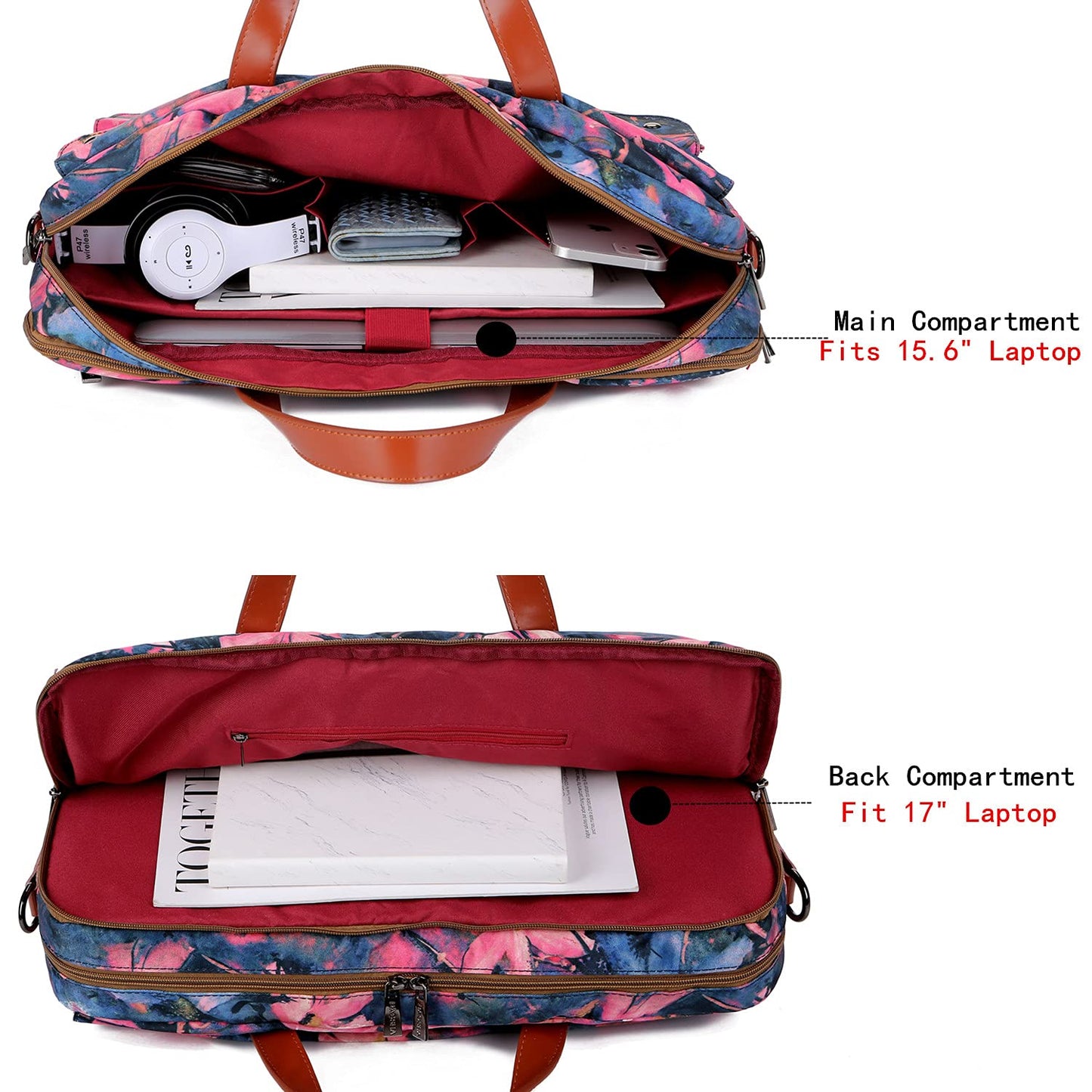 Baosha Multicoloured 17inch Laptop Computer Bag Messenger Bag Briefcase for Women BC-07 (HS)
