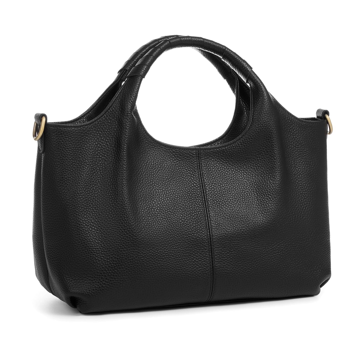 UEIRY Genuine Leather Purses for Women with Detachable Satchel Strap, Designer Shoulder Bags with Top Handle, Ladies Handbag