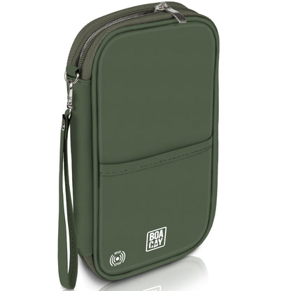 BOACAY Travel Document Organizer with RFID, Family Passport Holder, Wallet for Women & Men, Portable & Waterproof Case for Cards, Boarding Pass, Money
