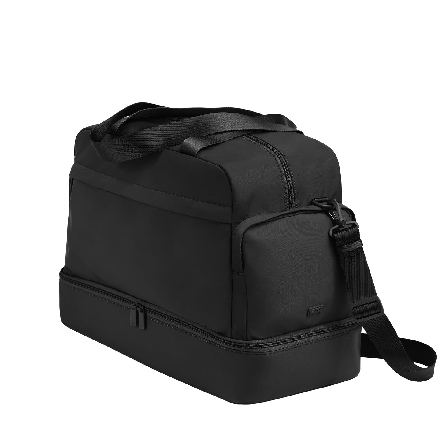 Away Featherlight Weekender Bag, 44L Carry On Travel Duffel with Laptop Sleeve and Shoe Compartment, Jet Black