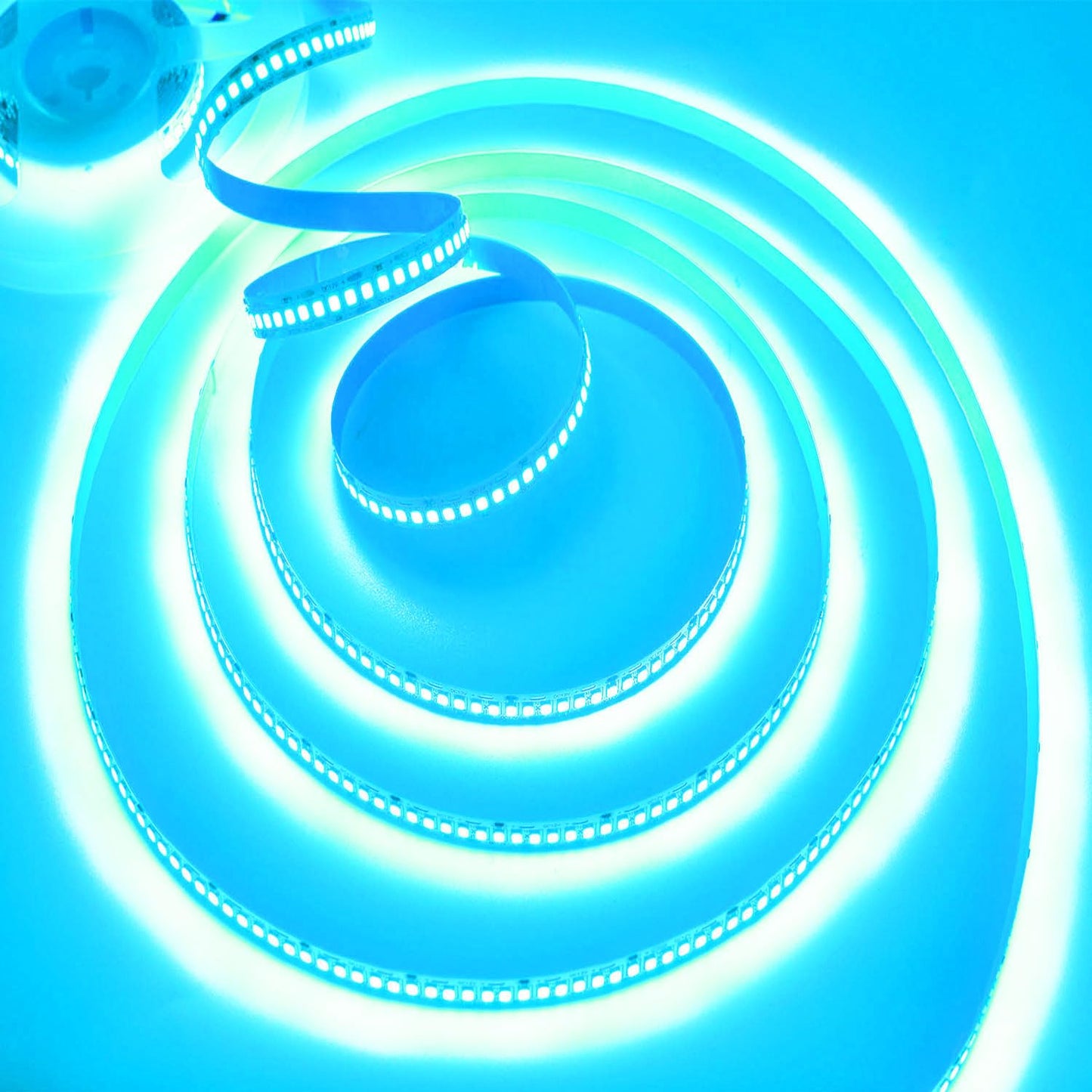 HAASHADA LED Strip Lights, DC12V 5m/16.4ft Dimmable 2835 LED Lights Strip, Super Bright 1200 LEDs 24000LM LED Ribbon Strip Lights Non-Waterproof, 2 Times Brightness Than SMD 5050 (Ice Blue)
