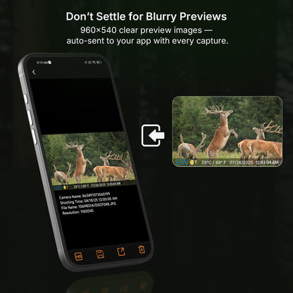 Meidase S950 Cellular Trail Camera, Shared Data Plans, 4G LTE for AT&T/Verizon/T-Mobile, App Control, 48MP Photo, 1296P Video, Night Vision, Camera Sharing, for Wildlife