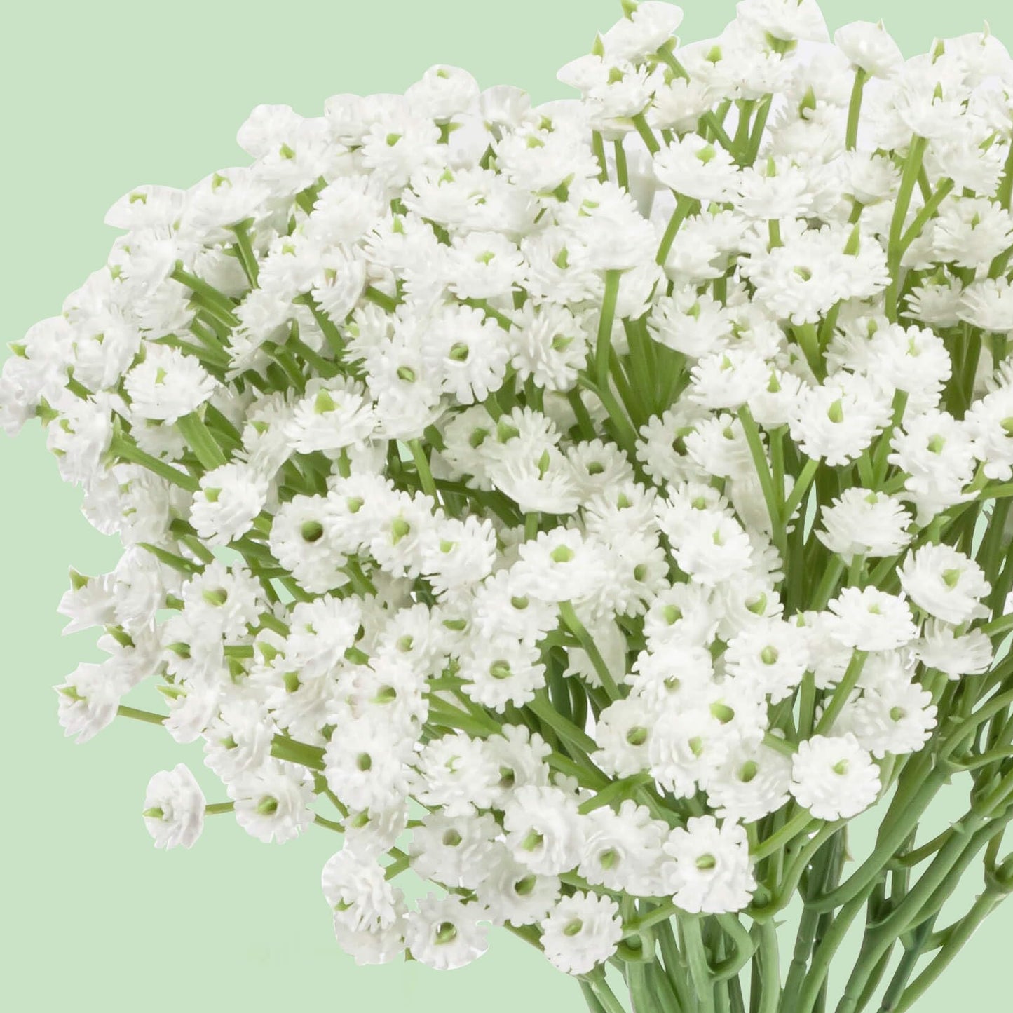 MAQIHAN 18 Baby Breath Artificial Flowers - 7.6" Babies Breath Flowers Artificial Faux Flowers Bouquet White Fores Greenery Real Touch Fake Flowers Arrangements Wedding Centerpieces Tables Decorations