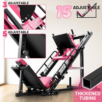 RitFit Leg Press Hack Squat Machine, Professional Adjustable Leg Press Machine for Home Gym with Linear Bearing, Full Lower Body Workout with Weight Storage