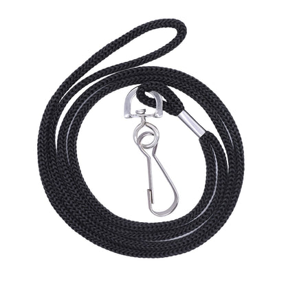 HOSL Black Nylon Lanyards, 100 Pack Bulk Office ID Card Lanyards with Swivel Hook (Modern/Fitted, 19 inches, 1.54lb)
