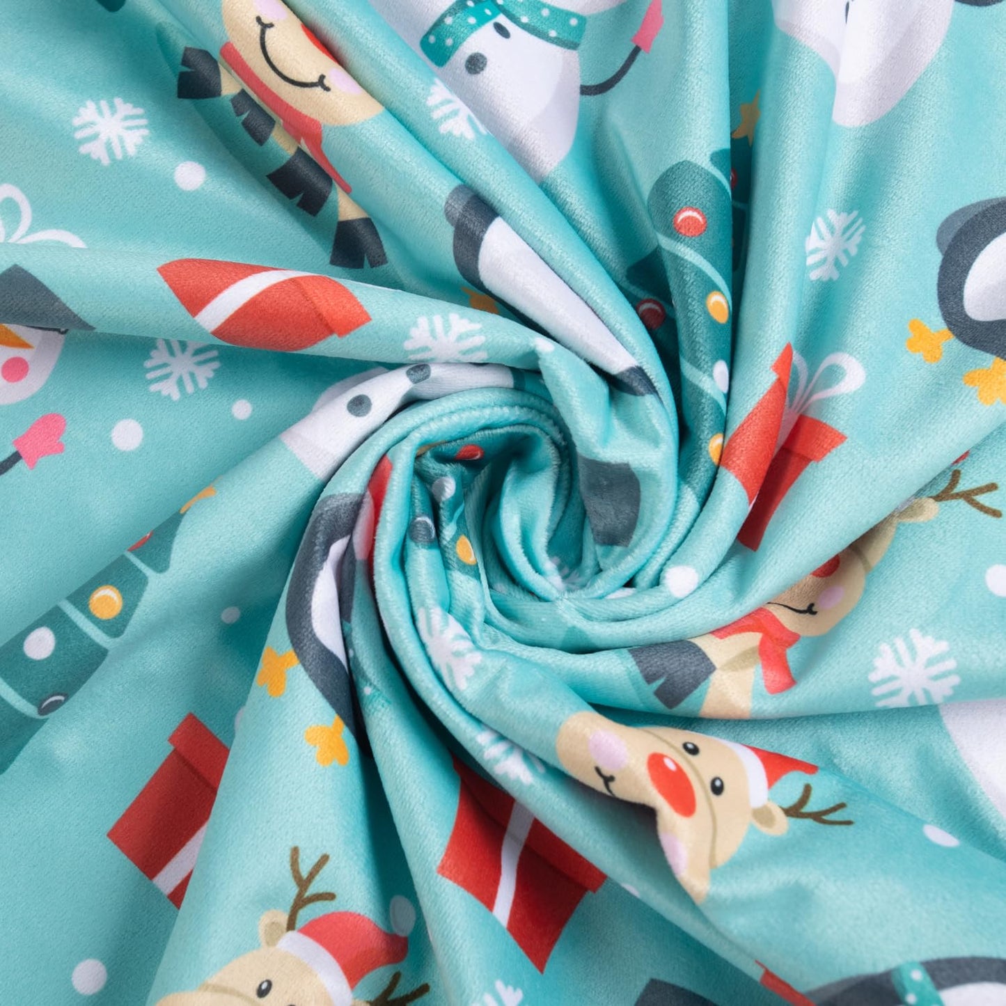 Donsonny Baby Blanket for Boys Girls Soft Minky with Double Layer Dotted Backing, Cartoon Printed 30 x 40 Inch Receiving Blanket (Christmas Snowman)