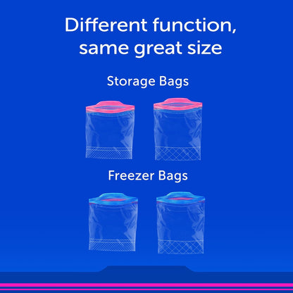 Ziploc Quart Food Storage Freezer Bags, Stay Open Design with Stand-Up Bottom, Easy to Fill, 100 Count