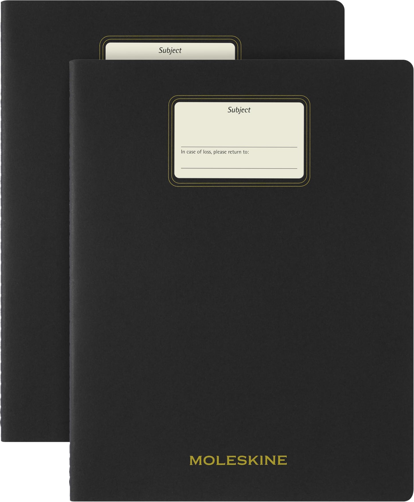 Moleskine Student Cahier Journal, Soft Cover, Plain/Blank, XXL (8.5" x 11"), Black, 120 Pages, Set of 2