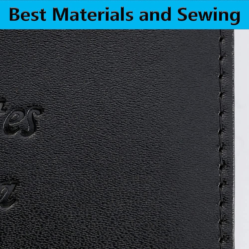 Passport Holder With Luggage Tag Cover Wallet RFID Blocking Leather Case Travel Essentials Accessories Travel Must Have(114#Black)