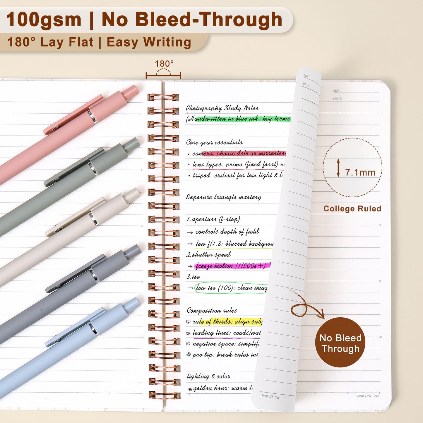 EudaBlos Stationery Gift Set for Women – 37PCS Aesthetic Journal Kit with A5 Spiral Notebooks, Gel Pens, Sticky Notes & Tabs, Premium Gift Box – Perfect for Birthday, Graduation & Holidays