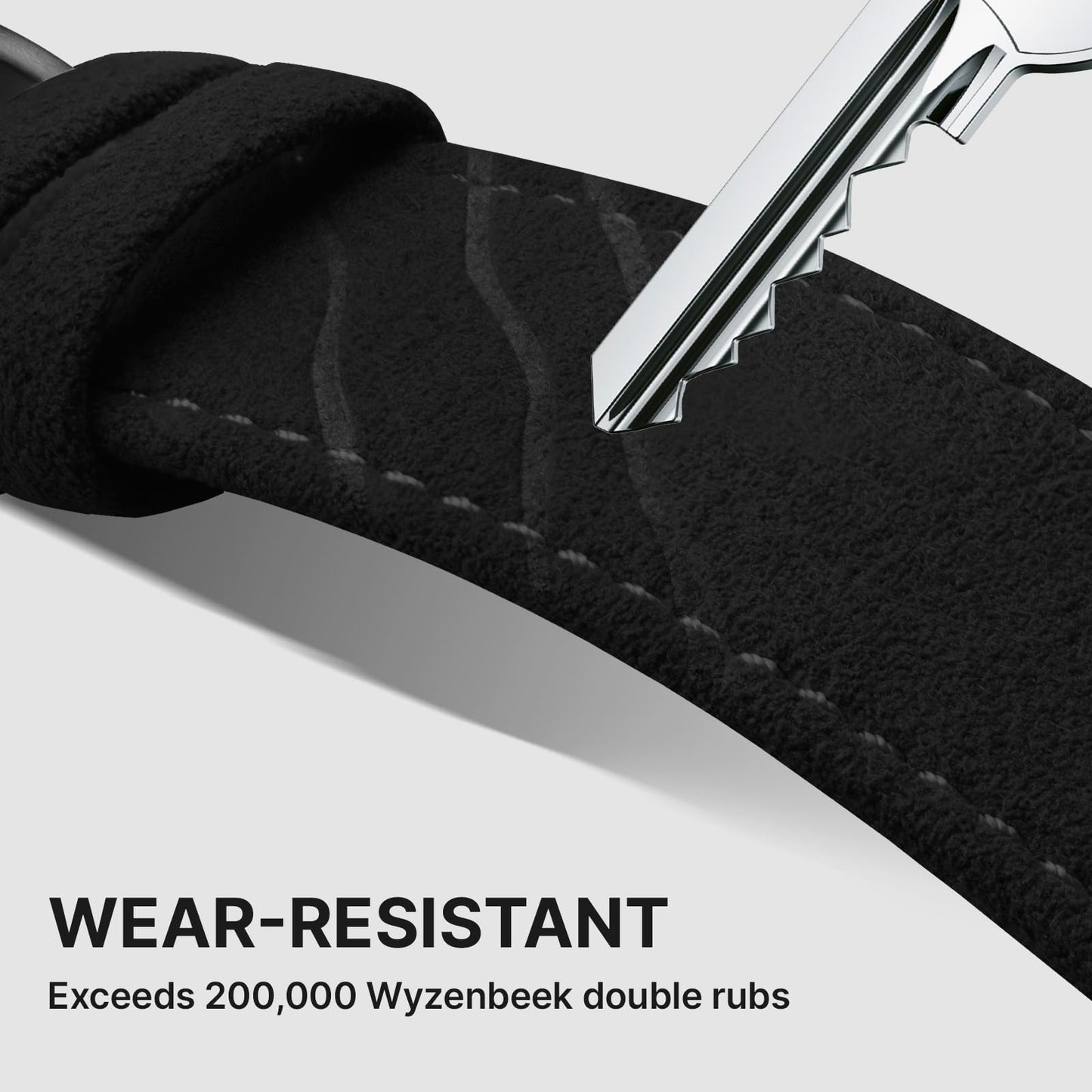 Bandletic Suede Leather Band Compatible with Apple Watch Bands for Men Women, Soft Strap for iWatch Ultra 3 2 Band 49mm, Series 11 10 (46mm), 9 8 7 (45mm), SE3 SE2 SE 6 5 4 (44mm), 3 2 1(42mm), Black