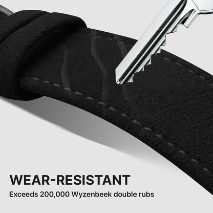 Bandletic Suede Leather Band Compatible with Apple Watch Bands for Men Women, Soft Strap for iWatch Ultra 3 2 Band 49mm, Series 11 10 (46mm), 9 8 7 (45mm), SE3 SE2 SE 6 5 4 (44mm), 3 2 1(42mm), Black