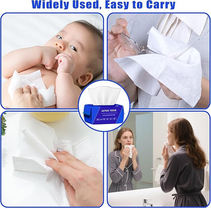200 Count Disposable Face Towel, Dual-Textured Clean Wipes – Dry/Wet Use