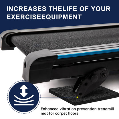 6 Pack Treadmill Mat Pads, Exercise Equipment Mat for Floor Protection, High Density Anti Vibration Pad for Treadmill, Walking Pad, Exercise Bike, Washing Machine and Floor Protection
