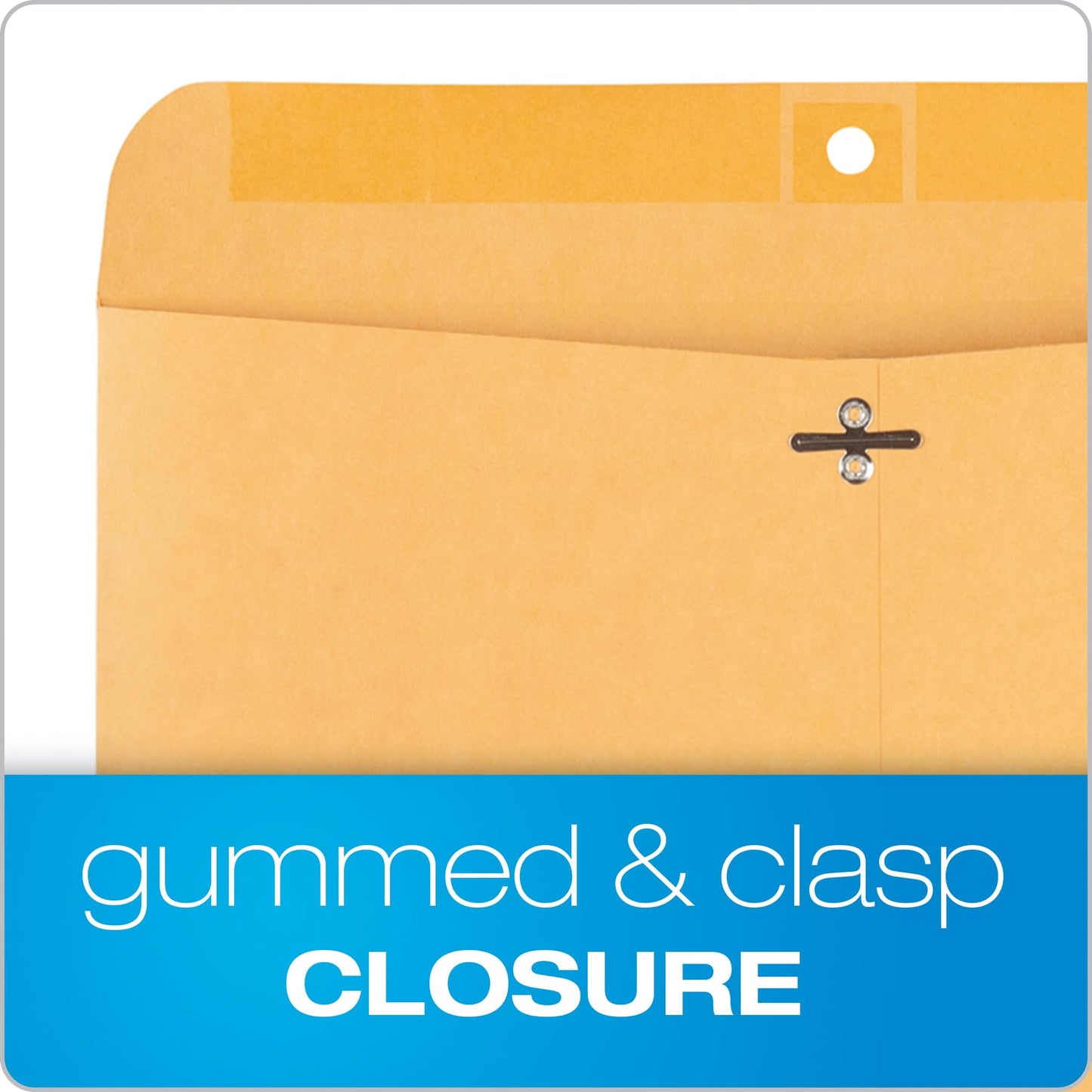 Quality Park 9 x 12 Clasp Envelopes, Deeply Gummed Flaps for Permanent Secure Seal, Great for Filing, Storing or Organizing Documents, 28 lb. Brown Kraft, Open Side, 100/Box (QUA38090)