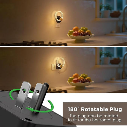 L LOHAS LED Night Lights Plug into Wall, 2 Pack Plug in Night Lights with Light Sensor, 3000K Soft White, 0-100LM Brightness Adjustable, Bubble Nightlight for Bathroom Bedroom Hallway