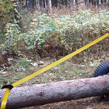 JCHL Lift Sling Straps 10'x2 15,000 Pound Capacity 2-Pack Heavy Duty Lifting Slings Web Sling Tree Saver Recovery Strap Web Sling Winch Strap Yellow