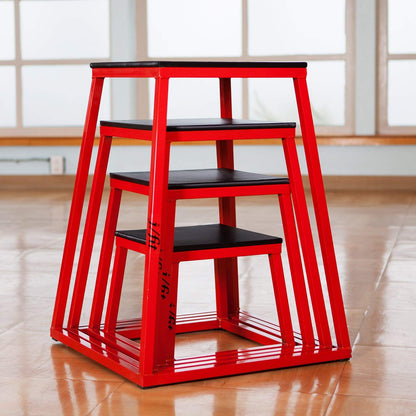 JFIT Plyometric Jump Box - 18", Red/Black