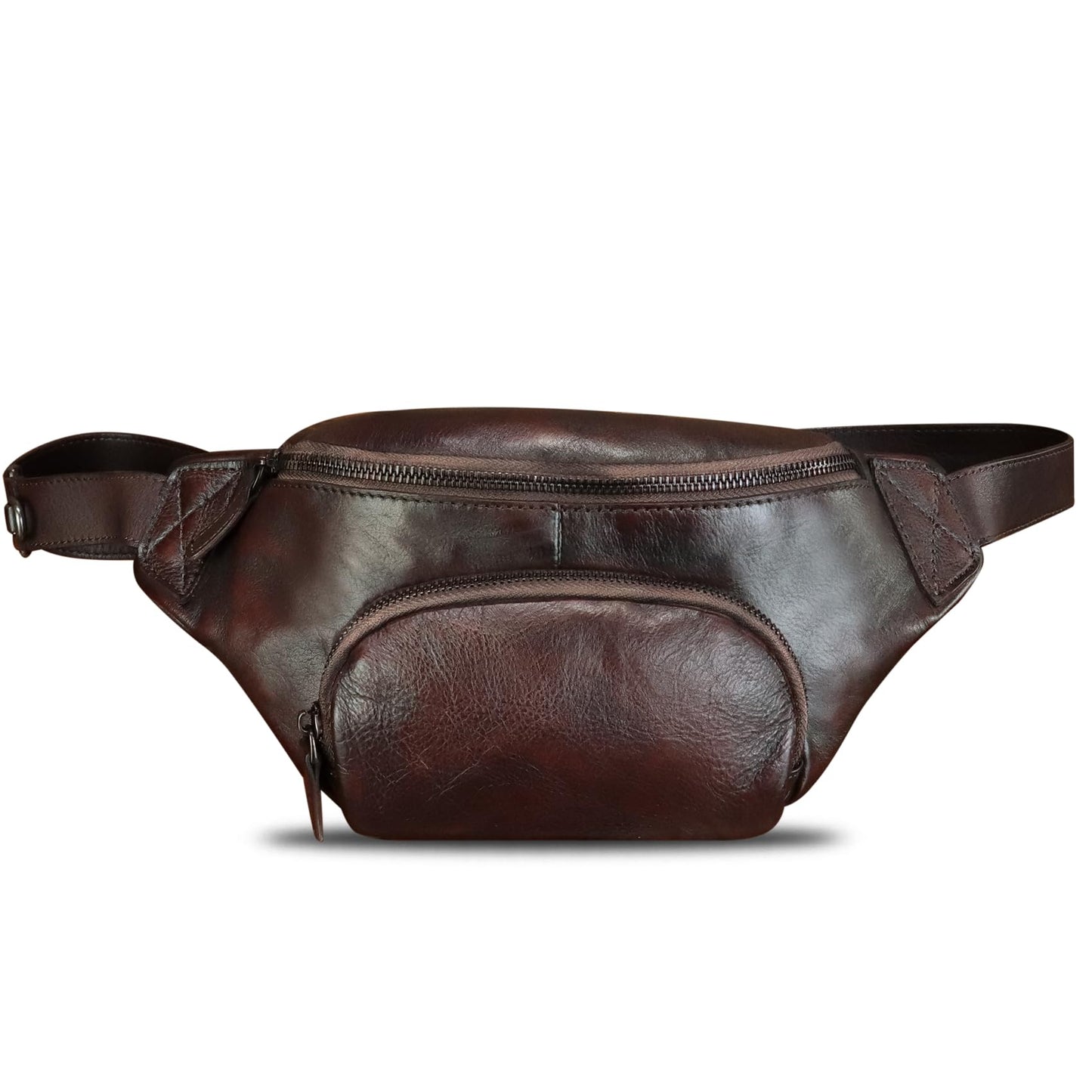 LRTO Genuine Leather Waist Bag Hip Bag Fanny Packs for Women and Men Real Leather Fanny Bag Sling Bag Crossbody Bags Chest Purses (Coffee), LRTO-77481