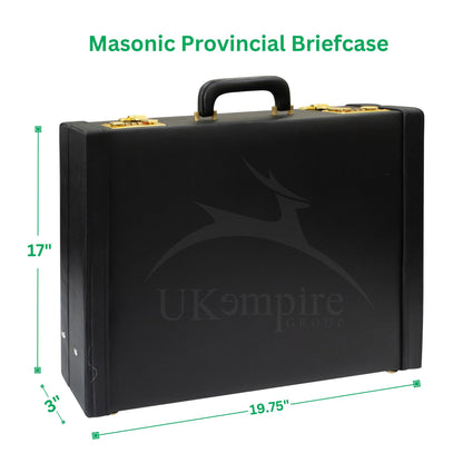 Premium Masonic Regalia Provincial Apron Hard Case Briefcase, Black Leather – Freemason Bags & Cases (Real Leather)