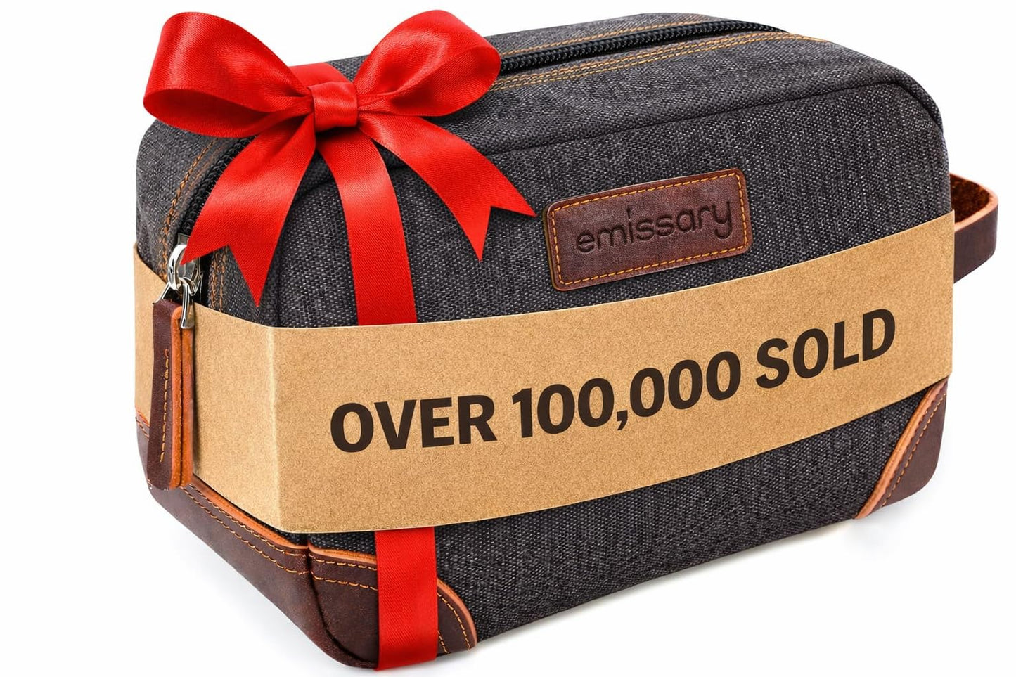 emissary Toiletry Bag for Men, Canvas Travel Toiletry Bag Men's Dopp Kit, Water-resistant Bathroom Bag Mens Shaving Kit, Travel Kit Small Bags, Shaving Bag, Toiletry Bags
