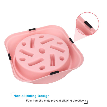 UPSKY Slow Feeder Small Dog Bowl - Anti-Slip Puzzle Bowl Feeder, Interactive Bloat Stop, Anti-Choking (12-70 lbs)