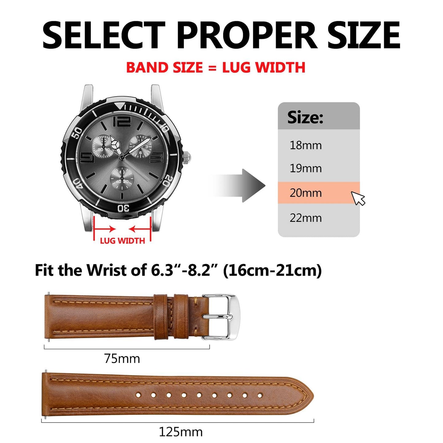 BISONSTRAP Retro Leather Watch Straps for Men, Oil Waxed Calfskin Replacement Band, Quick Release, 18mm, Toffee Brown (Silver Buckle)