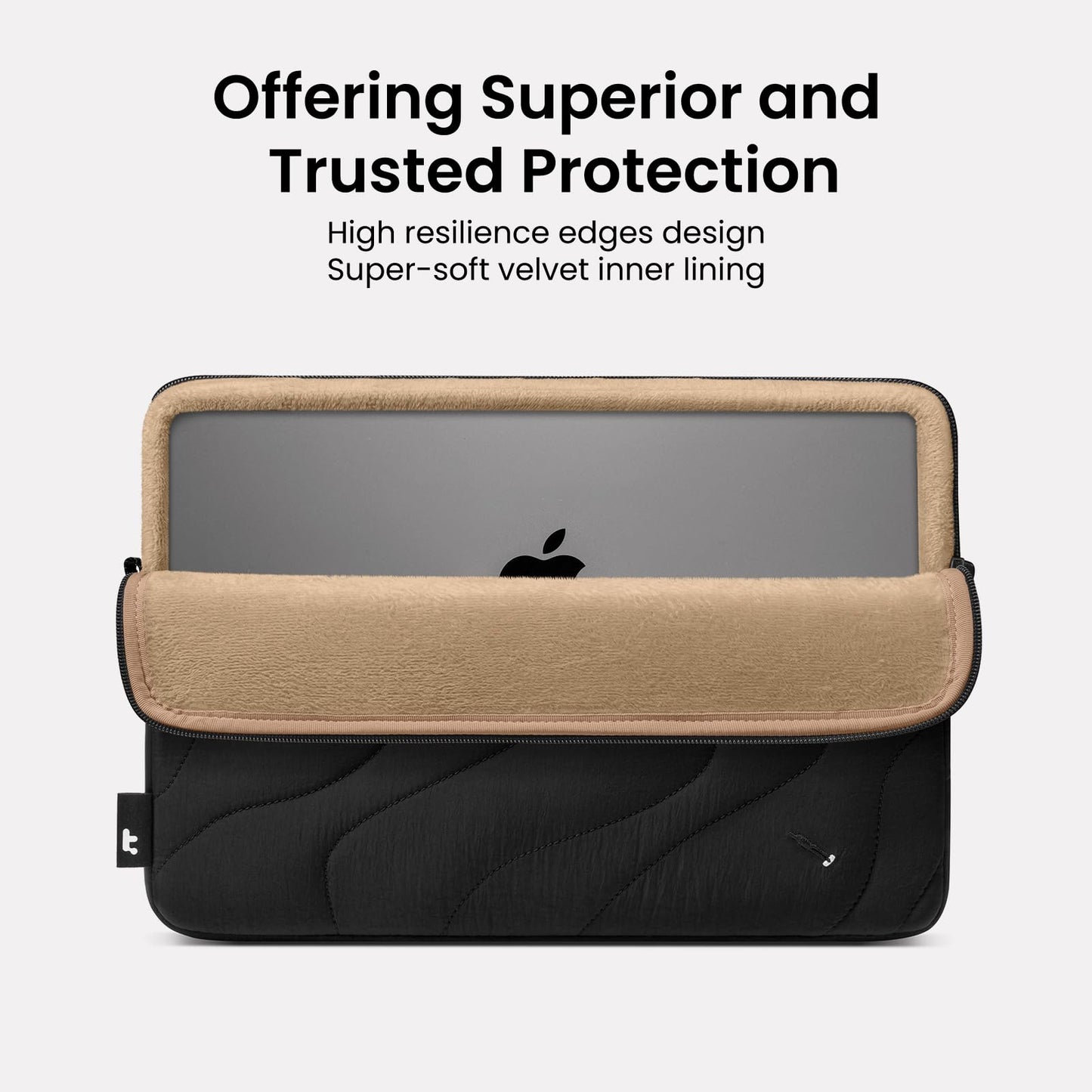 tomtoc 360 Protective Puffy Laptop Sleeve Kit for 14-inch MacBook Pro M5 2026 A3426 A3427/M4/M3/M2/M1 Pro/Max A3434 A3112, Quilted Soft Puffer Computer Bag with Tech Pouch for 13.8" Surface Laptop 7