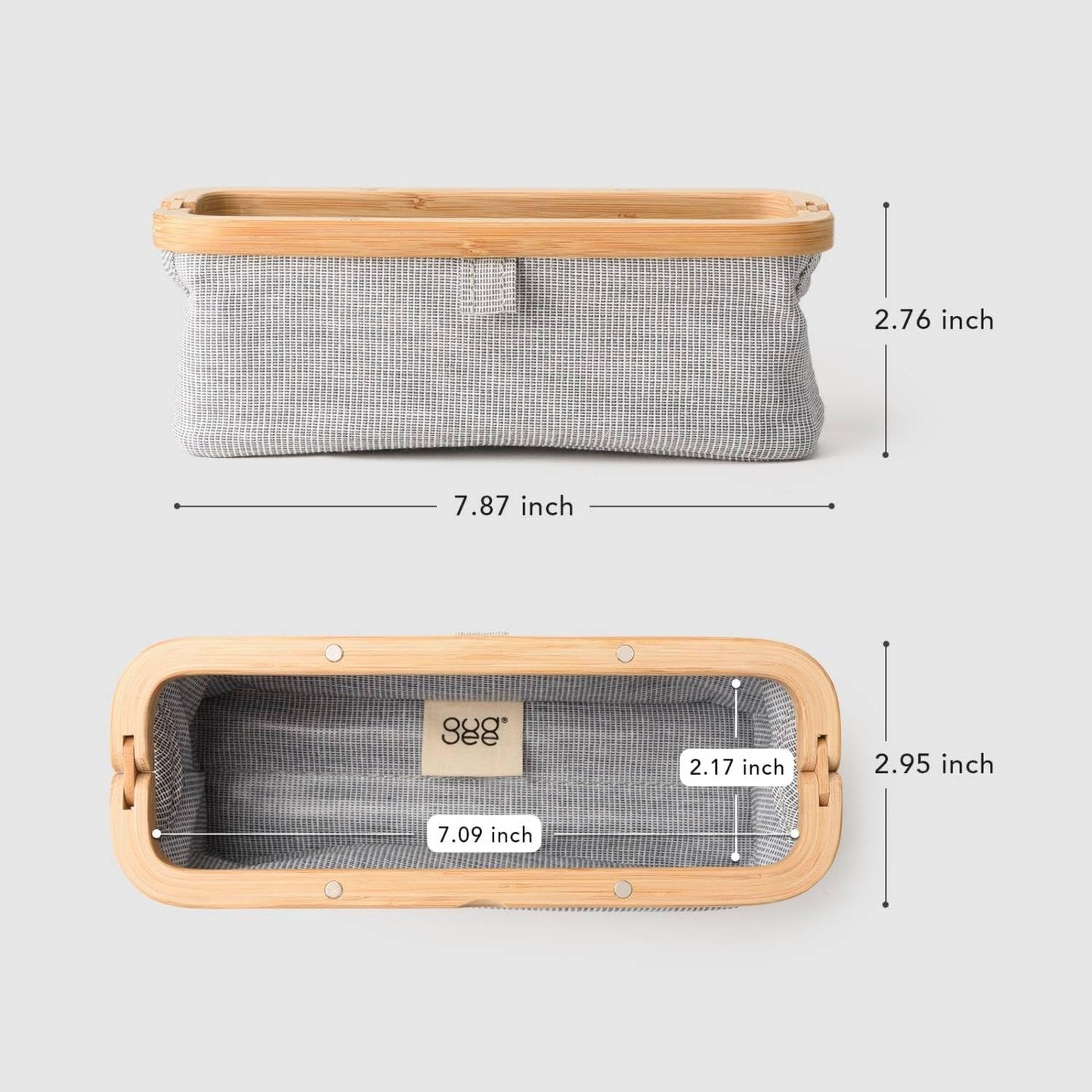 GUDEE UROKI Pen Case Pencil Pouch Lightweight and Spacious with Bamboo Frame Magnetic Opening for Organizing Stationary Office Supply 7.8x2.9.x2.7 inch Men and Women Infinity Blue